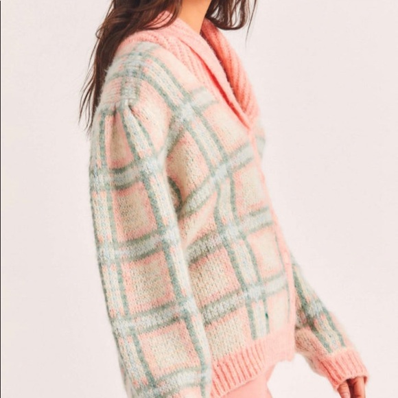 NWT Loveshackfancy Jeeves Cardigan In Sage Pink - Picture 5 of 8